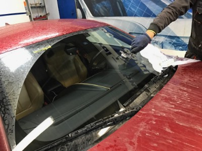 Установка лобового стекла JaguaR F-Type 2D Coupe -