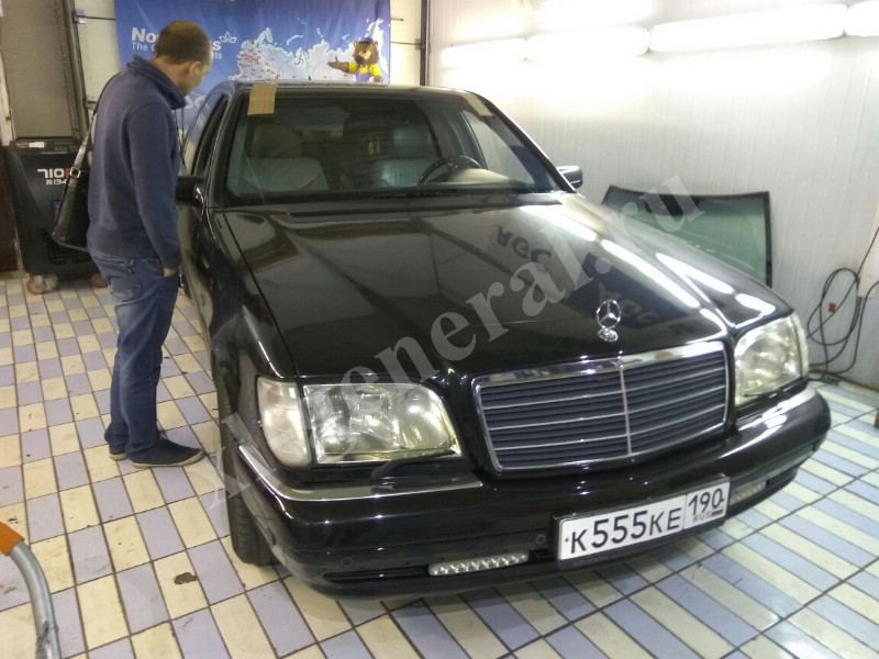 Установка автостекла Mercedes W140 (500,600 SE) 4D SED 1991-1998