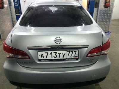 Установка заднего стекла Nissan Almera 2012-