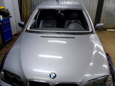 Установка лобового стекла BMW e46 -